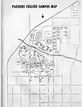 Map of Parsons campus in 1966