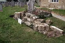 Fragments of the Grade I listed abbey North Wall