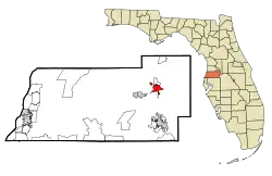 Location of Dade City, Florida