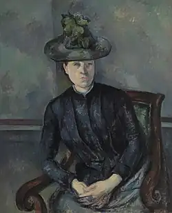Paul Cézanne, 1894–95, Femme au Chapeau Vert (Woman in a Green Hat. Madame Cézanne), oil on canvas, 100.3 x 81.3 cm, The Barnes Foundation, Merion, PA