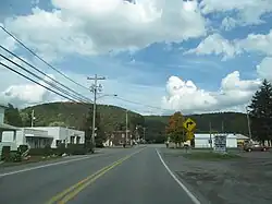 Eastbound PA 555 in Weedville