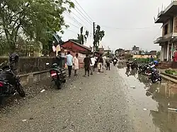People outside the polling booth