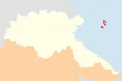 Location within Berau Regency