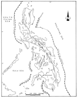 Tectonic diagram showing Philippine Fault System