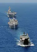 BRP Dagupan City leading US ships during Balikatan 2010 sea-phase exercises (BK10).