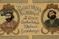 Painting of two bearded men in 17th-century dress