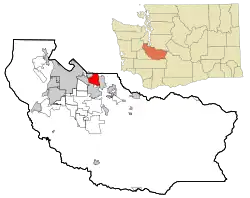 Location of Edgewood, Washington