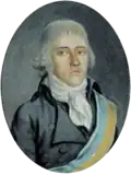 Pierre-Elie Bergier, politician of the Helvetic Republic, wearing the sash of the magistrates of the Canton of Léman, c. 1798
