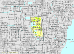U.S. Census Bureau map showing CDP boundaries