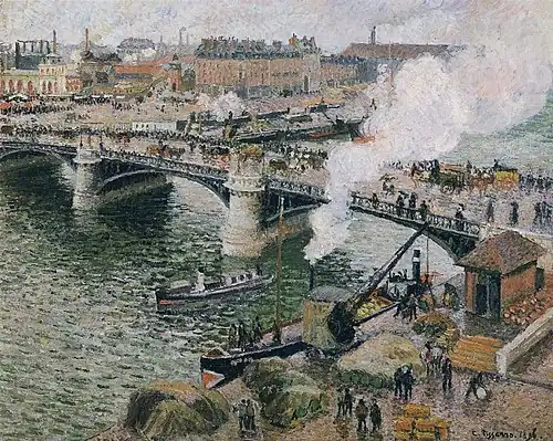 Camille Pissarro, Pont Boieldieu in Rouen, Rainy Weather, 1896