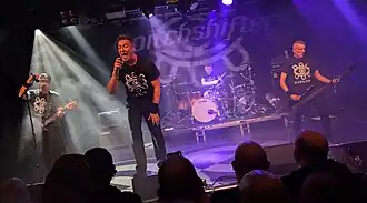 Pitchshifter performing in 2024; left to right, Dan Rayner, JS Clayden, Simon Hutchby and Mark Clayden (Tim Rayner not shown)