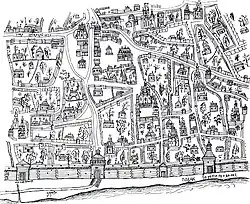 Plan of Pechersk created by Ushakov in 1695