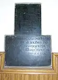 Oldest commemorative plaque in Sanok, located in the Franciscan Church