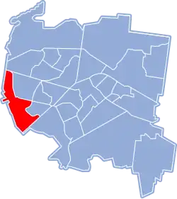 Location of Zielone Wzgórza within Białystok