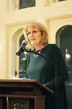 Irish Poet Moya Cannon at BU Castle. Tuesday, October 10, 2015.