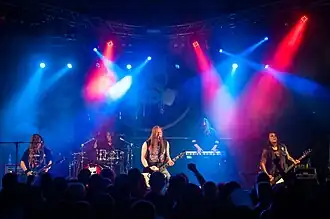 Poisonblack performing in 2014