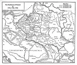 1910 map from the Historical Atlas of Poland with Lithuania proper (Litwa)