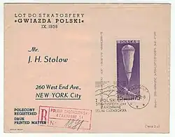 registered letter to New York