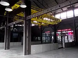 An overhead crane in building 117, which became a leisure complex