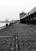 Part of Antwerp's old waterfront looking north to the Noorderterras café building