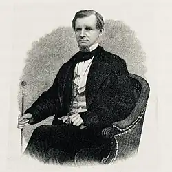 Portrait of John H. Van Evrie (1814?–1896), America's "first professional racist" (1860s engraving by W. G. Jackman, via American Antiquarian Society and Teaching White Supremacy, 2022)