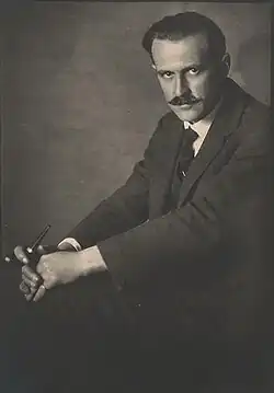 Portrait of photographer Henri Mallard made in 1916 by Monte Luke