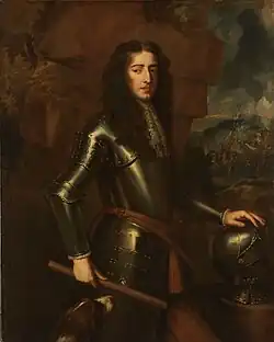 William, clad in armour, looking right