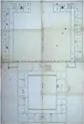 Floor plan by Pavel Ignac Bayer (1710s)