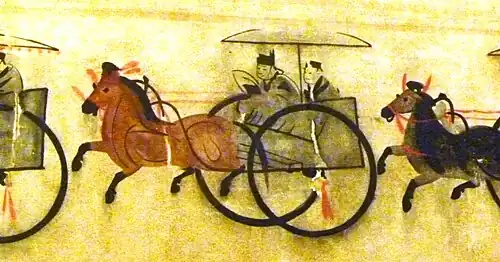 Powerful landlord in chariot (Eastern Han, 25–220 AD, Anping County, Hebei).