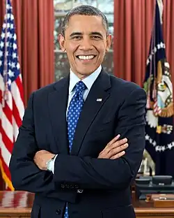 44th President of the United States and Nobel Peace Prize laureate Barack Obama (JD, 1991)[161][162]