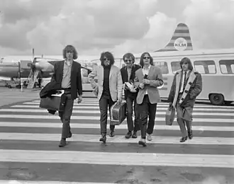 Pretty Things in the Netherlands, c. 1965. Left to Right: Brian Pendleton, John Stax, Dick Taylor, Phil May, Viv Prince