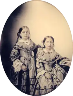 Brazilian princesses Leopoldina and Isabel (seated), 1855