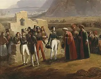 Surrender of Patras to General Schneider by Hippolyte Lecomte.