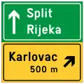 D06 Pre-signpost for exit to another road