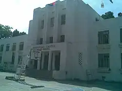 Large, light-colored building