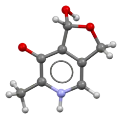 Ball-and-stick model of pyridoxal