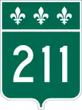 Route 211 marker