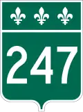 Route 247 marker