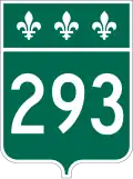 Route 293 marker