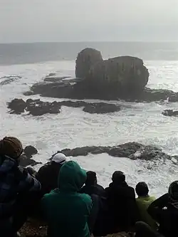 The Rocks of Punta de Lobos during a surf championship in 2011
