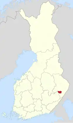Location of Rääkkylä in Finland