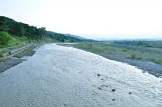 The Putna River flowing though Vidra