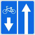 5.11.2 Road with a contraflow cycle lane