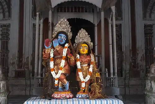 Radha Krishna idols in Lalji Temple, Bishnupur