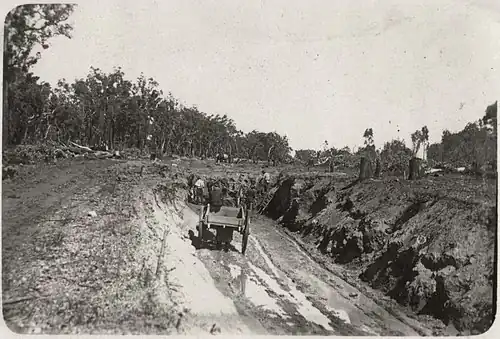 Railway construction in Western Australia around 1926