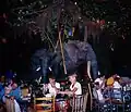 The inside of the Rainforest Cafe at Disney Springs in Orlando, Florida.