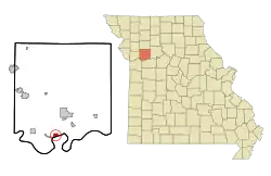Location of Camden, Missouri