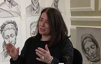 Rebecca Fortnum in studio, visiting research fellow in creative arts, Merton College Oxford, 2019