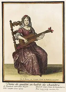 'Dame de Qualite en Habit de Chambre' by Henri Bonnart