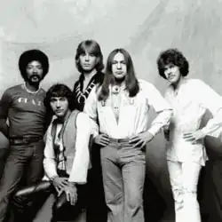 Redbone in 1977: Eddie Summers, Pat Vegas, Jack White, Lolly Vegas, Jeff Silverman